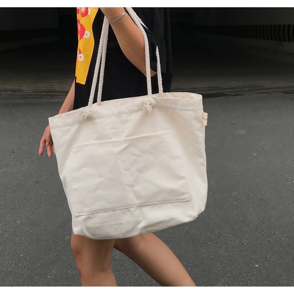 Túi tote vải canvas dây thừng Tadi house hot trend
