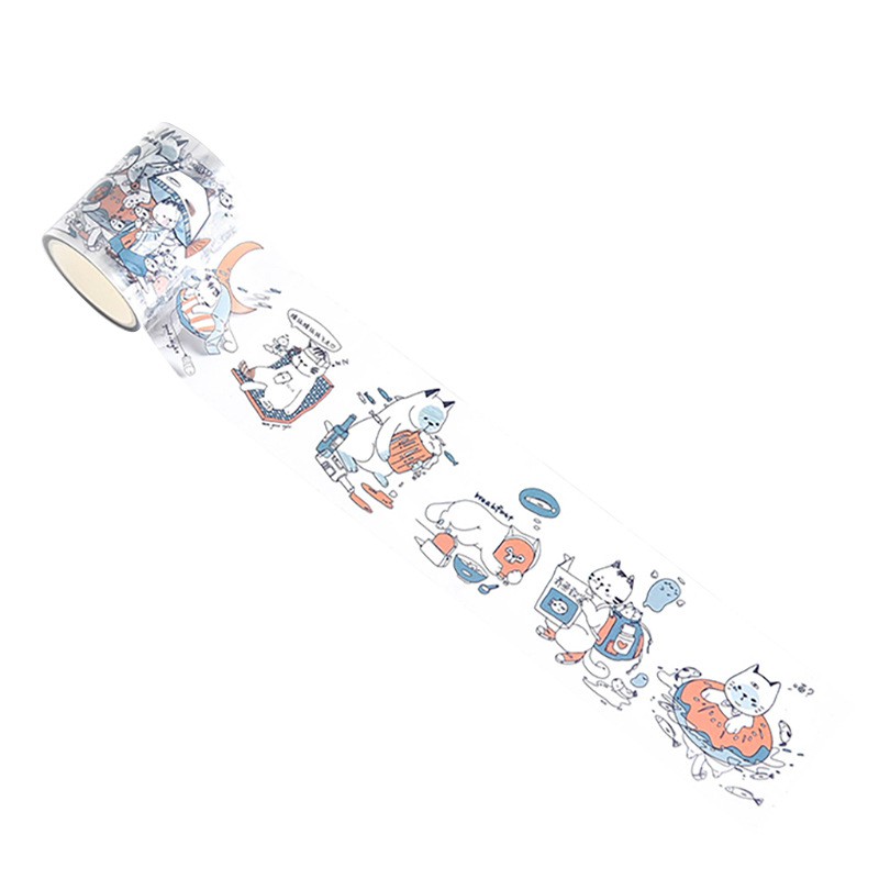 Băng Dính Washi PET Trong Suốt Dùng Trang Trí Sổ Dụng Cụ Văn Phòng