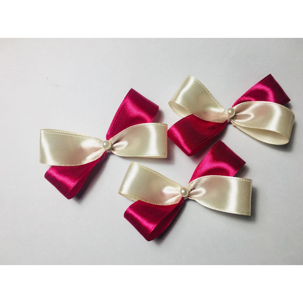 Nơ Trang Trí - Nơ Ruy Băng 7cm - Trang Trí Mũ Áo - Màu pha