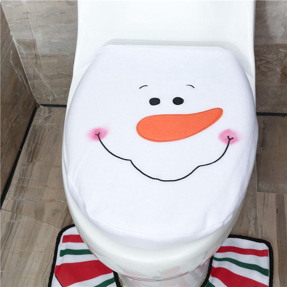 HARRIETT Bộ Vỏ Bọc Nắp Bồn Cầu Ba Món Trang Trí Giáng Sinh