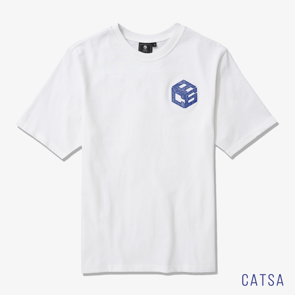 Áo thun cổ tròn thêu logo CATSA vải thun cotton mềm mại, thoải mái, thấm hút mồ hôi ATN275 - ATN276