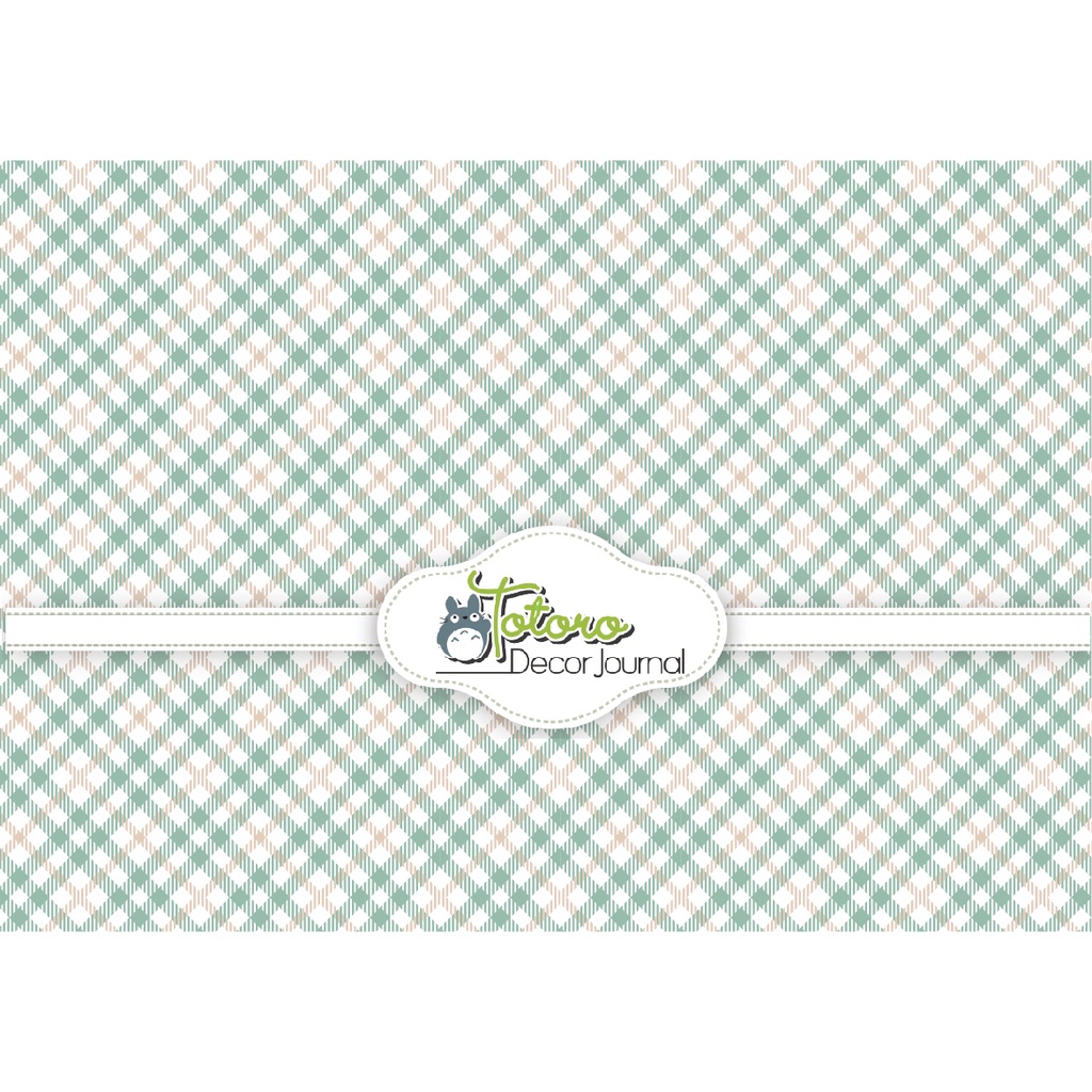 Combo 8 tờ Giấy nền gói hàng gói quà họa tiết caro xanh lá