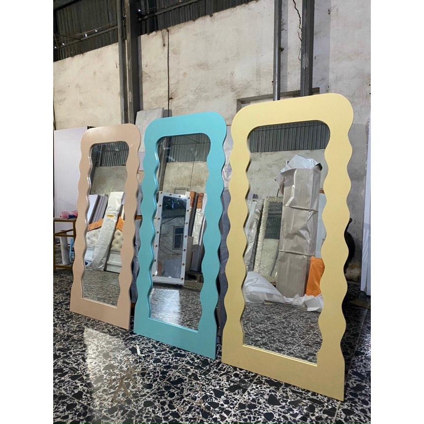 GƯƠNG LƯỢN SÓNG 180x80 SOI TOÀN THÂN ĂN, SƠN MÀU THEO YÊU CẦU