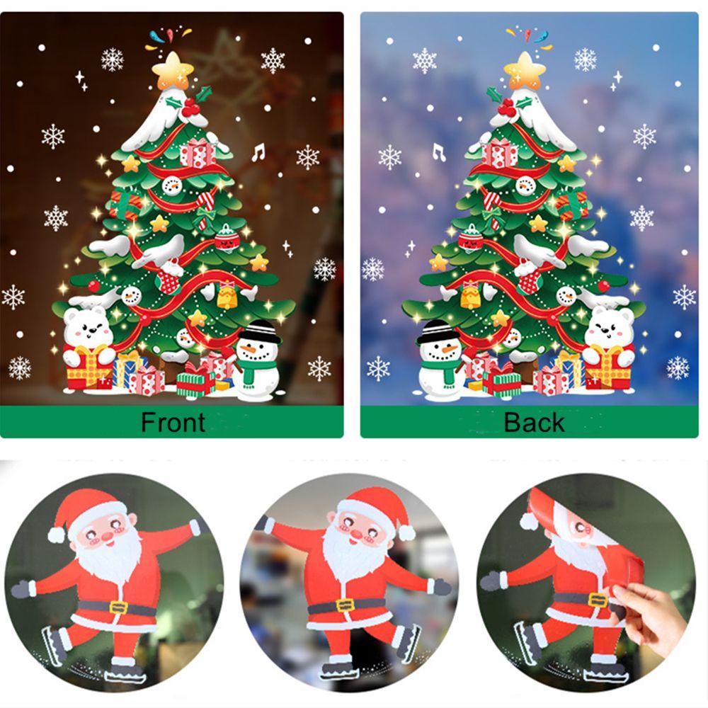 Miếng Dán Tường Trang Trí Giáng Sinh Bằng PVC Tự Dính