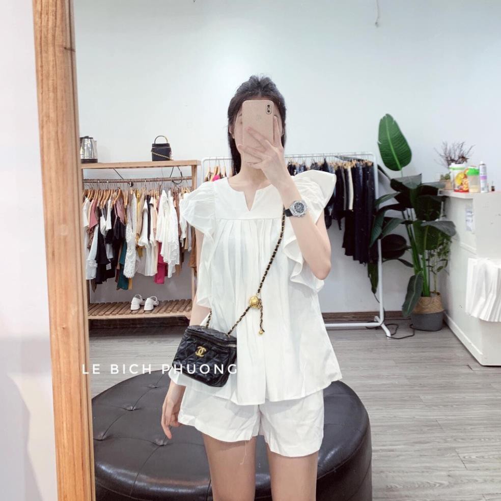 Sé Nữ, Sét Áo Babydoll Tay Bèo Mix Quần Sooc Chất Tuyết Mưa Mặc Siêu Mát Hàng Qc | BigBuy360 - bigbuy360.vn