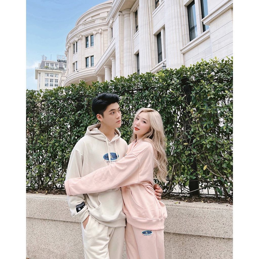 Áo hoodie unisex SWALLA PAPERCLIP - 100% French Terry Fabric CAO CẤP -MÀU WHEAT - LOCAL BRAND chính hãng