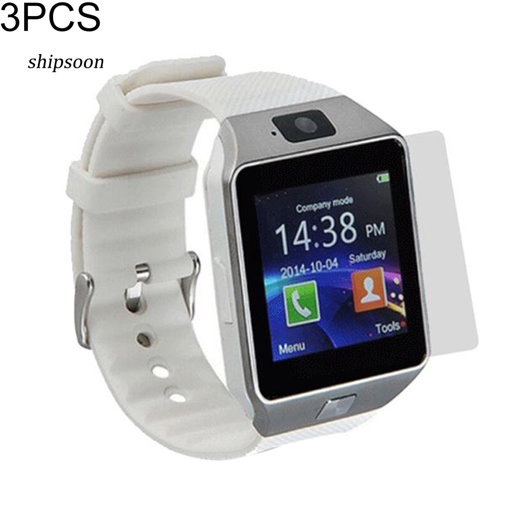 Bộ 3 kính cường lực HD dán bảo vệ màn hình LCD cho đồng hồ bluetooth thông minh DZ09