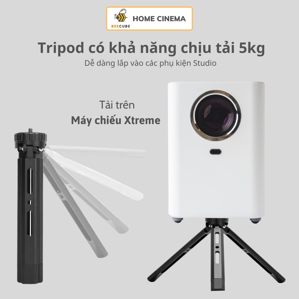 Chân máy chiếu Mini, Tripod Mini máy chiếu chịu tải cao 5kg hợp kim nguyên khối CNC Beecube