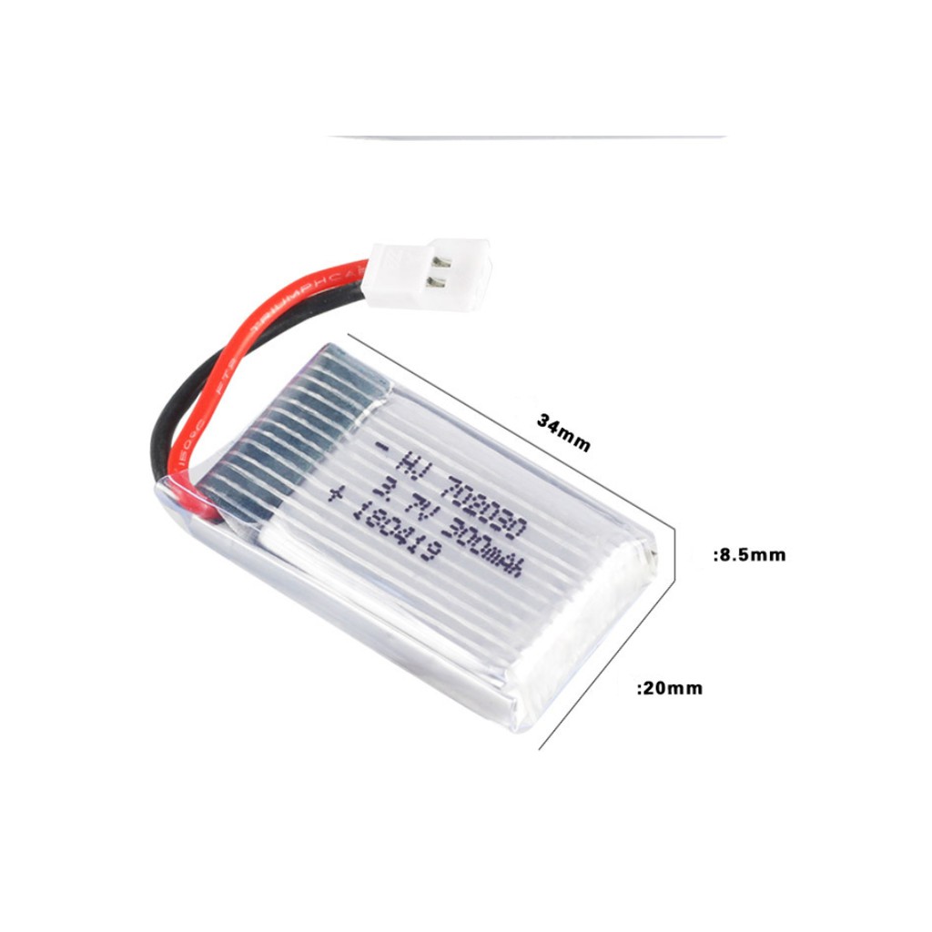 Pin Lipo 3.7v 300mah máy bay điều khiển từ xa xả 25c có mạch bảo vệ pin