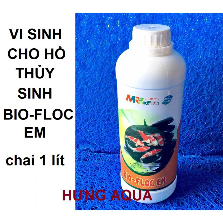 Vi sinh hồ thủy sinh - men vi sinh hồ cá koi BIO-FLOC EM chai 1 lít (hoạt lực mạnh-tác dụng nhanh)