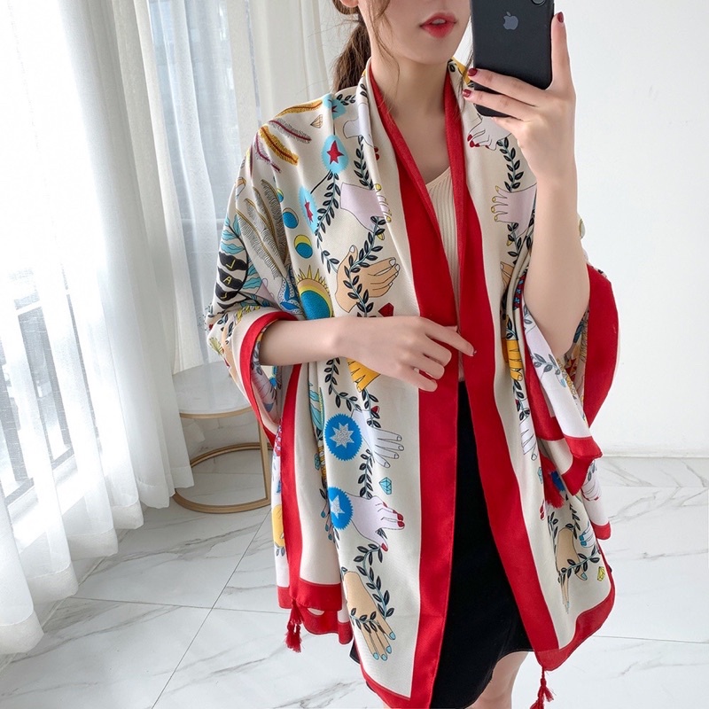 [Hàng Loại 1] Khăn Du Lịch Đi Biển Hoạ Tiết Phong Cách Boho Hoang Dã