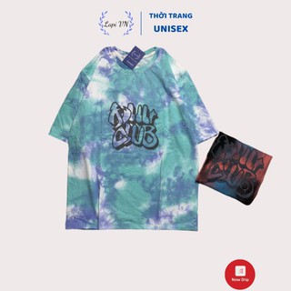 Áo Thun Unisex Loang Màu CLUB001 Lapi VN, Chất Cotton Form Rộng Tay Lỡ Cổ Tròn Freesize, Big Size