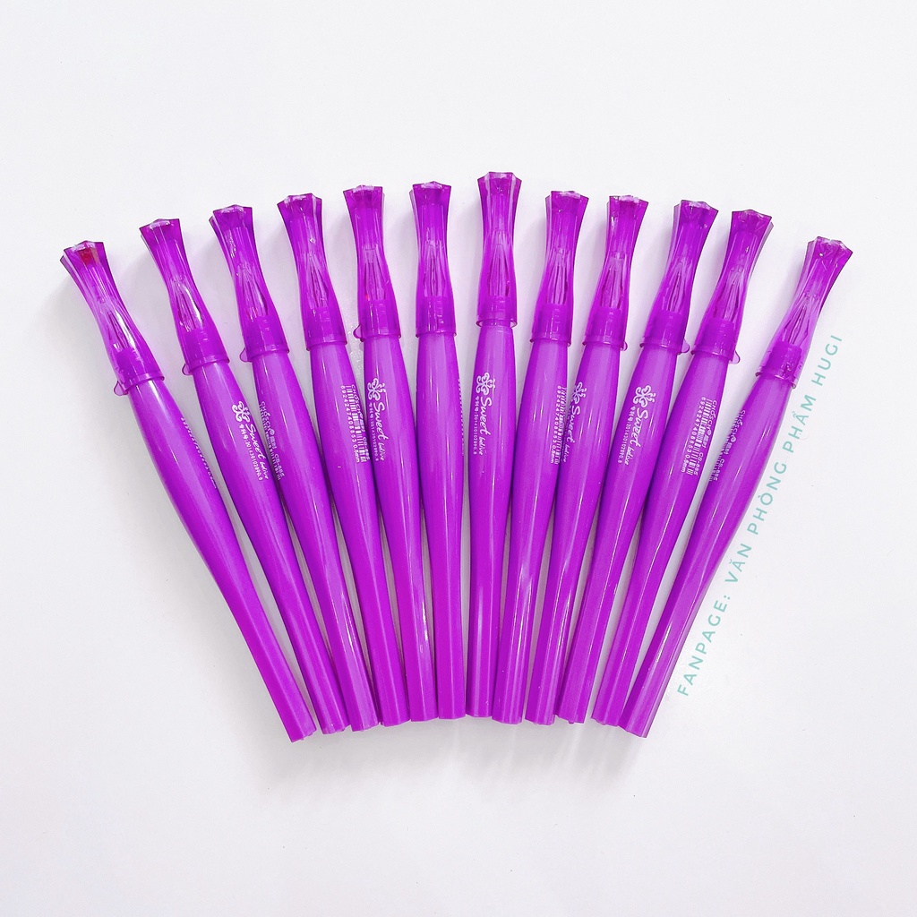 Hộp 12 cây bút gel CHOSCH kim cương CS 885 loại tốt (mực xanh/tím)