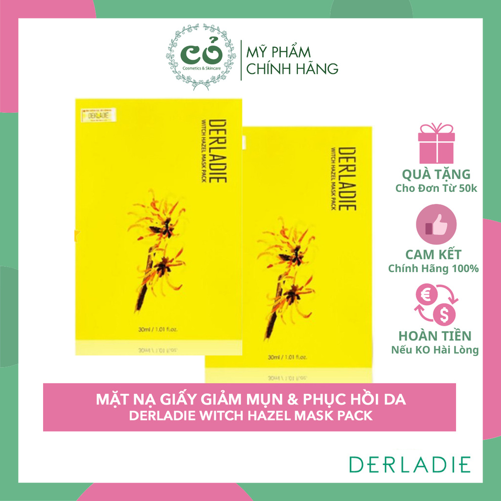 Mặt Nạ Giảm Mụn Derladie Witch Hazel Mask Pack