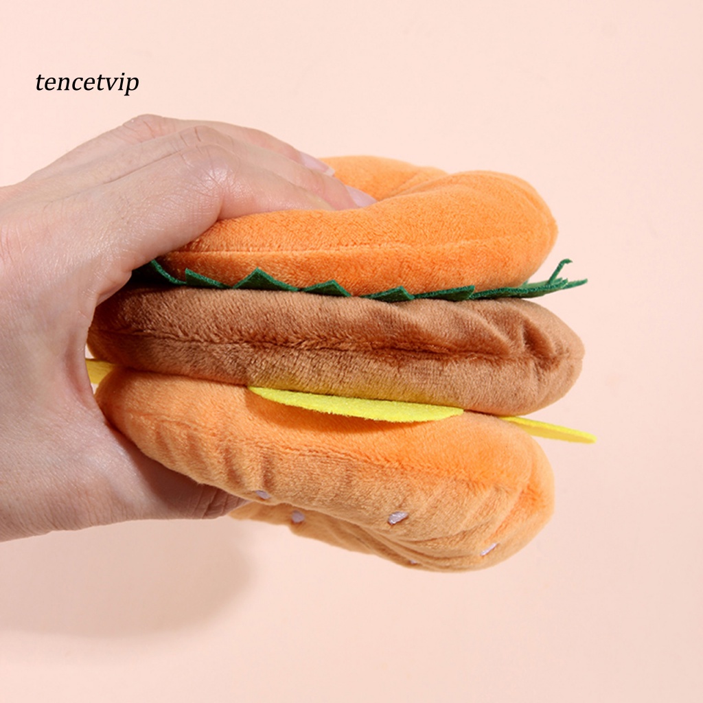 Đồ Chơi Hình Bánh Hamburger Phát Ra Âm Thanh Vui Nhộn Cho Thú Cưng