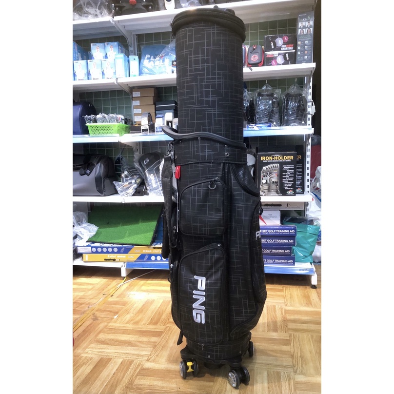 Túi Gậy Ping Nắp Cứng Siêu Nhẹ, Có Bánh Xe Kèm Khóa Số Di Chuyển M áy Bay An Toàn