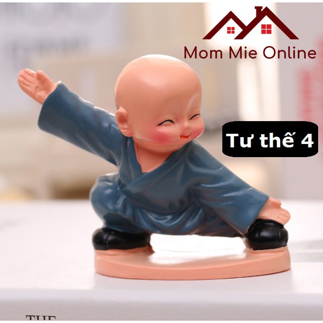 Tượng chú tiểu múa võ trang trí taplo ô tô, bình thủy sinh, tiểu cảnh, quà tặng, làm đẹp không gian nhà, làm việc - D104