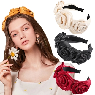 Băng đô vải hoa hồng Hàn Quốc dành cho nữ Băng đô thời trang Phụ kiện tóc cô dâu