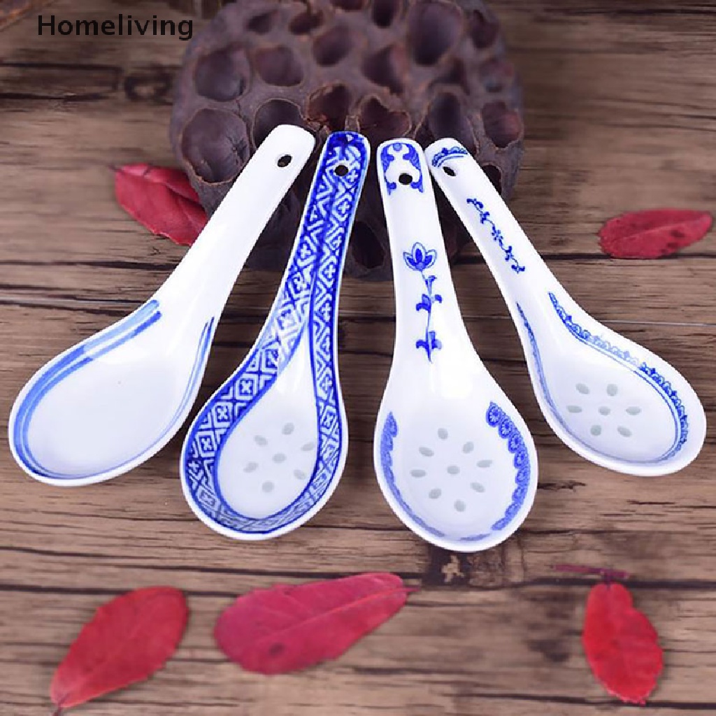 Muỗng súp bằng sứ phong cách Trung Quốc tiện dụng cho nhà bếp