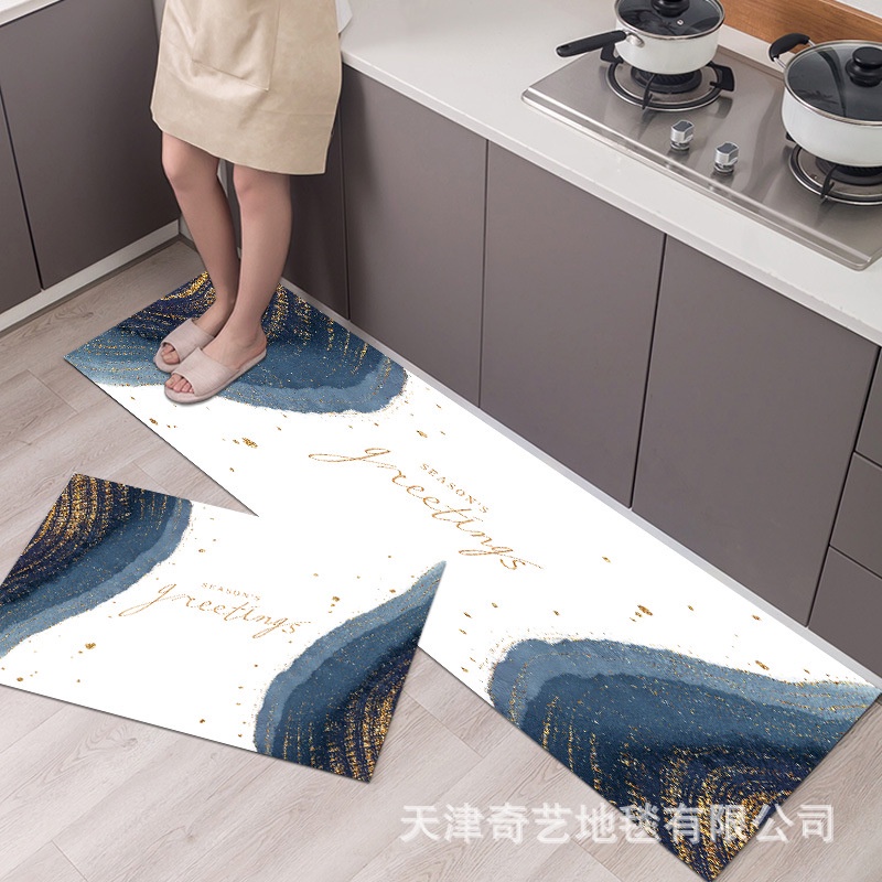 Bộ 2 thảm bếp 3D cao cấp chống trượt, thảm bếp trang trí siêu thấm DEPOT