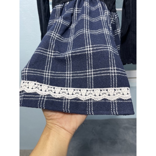 Váy dài tay bé gái Majolica 4-7 tuổi  Váy len thu đông bé gái xuất dư 0922