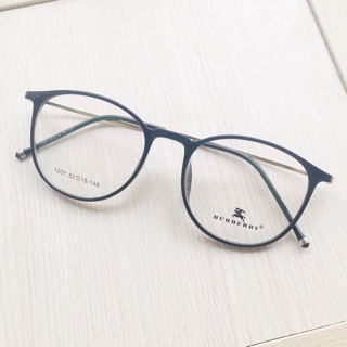 Gọng kính gọng tròn nữ KIHUEYEWEAR nhựa dẻo thanh mảnh càng kim loại 1207