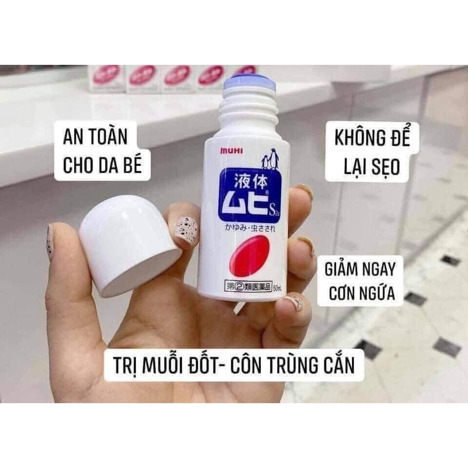 Lăn Bôi Muỗi Cắn Chim Cánh Cụt MUHI An Toàn Cho Trẻ Nội Địa Nhật 50ml - SAKUKO