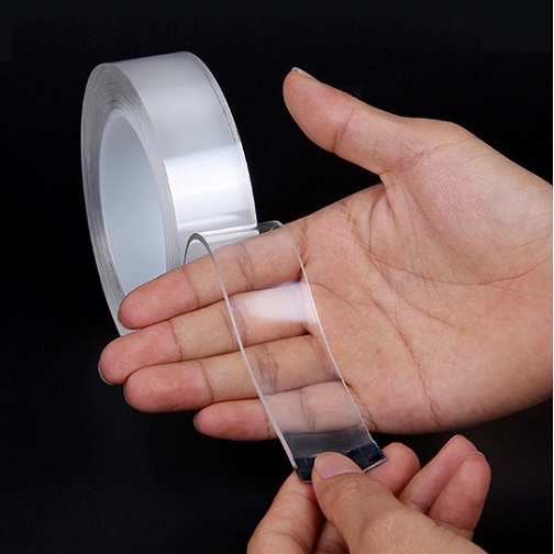 Cuộn băng keo trong suốt silicon Nano siêu dính, keo dán 2 mặt chống thấm nước siêu tiện dụng