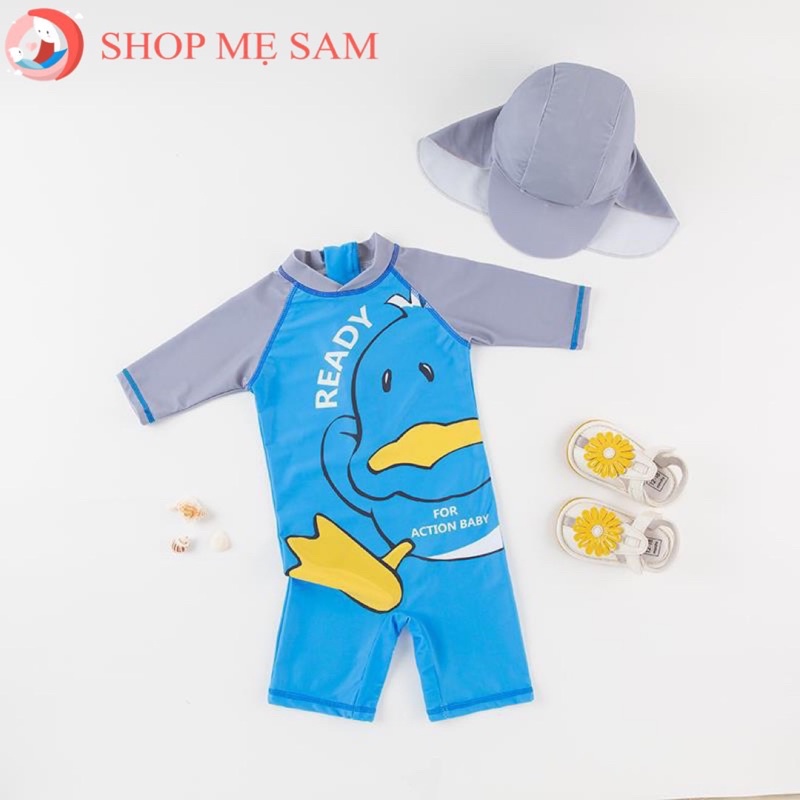 set body kèm mũ bơi cho bé swimming