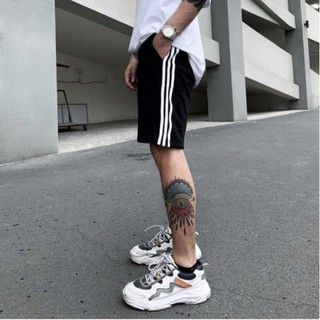 Quần short 3 sọc unisex quần đùi 3 lines nam nữ, Quần short kẻ sọc unisex