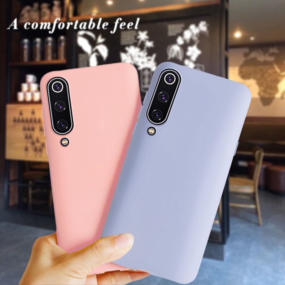 Ốp điện thoại màu trơn đơn giản xinh xắn cho Xiaomi Mi 9 Se Xiaomi Mi 9se Mi9 9se