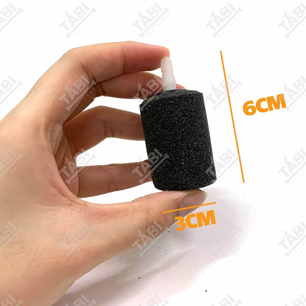 Cục Đá Sủi Oxy Đen Mịn 6x3CM - Đá Sủi Oxi Loại Tốt