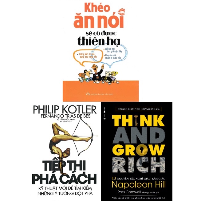 Sách - Combo Think And Grow Rich + Tiếp Thị Phá Cách + Khéo Ăn Nói Sẽ Có Được Thiên Hạ