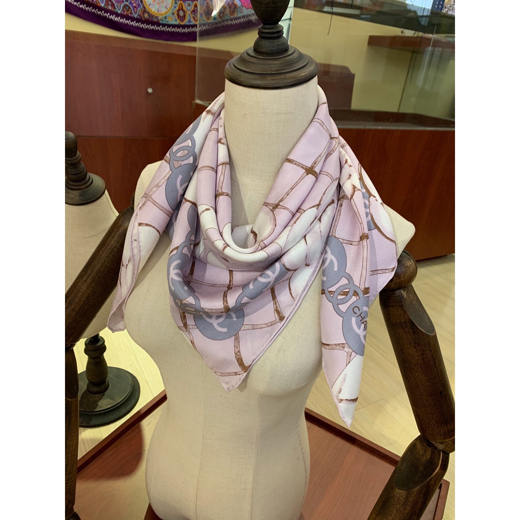 Khăn Lụa Vuông In Họa Tiết Sang Trọng 35 '' x35 ''