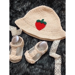 set mũ dâu tây