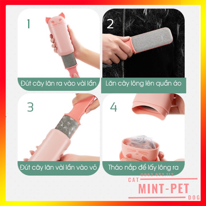 Cây Lăn Loại Bỏ Lông Chó Mèo Dính Vào Quần Áo #MintPet