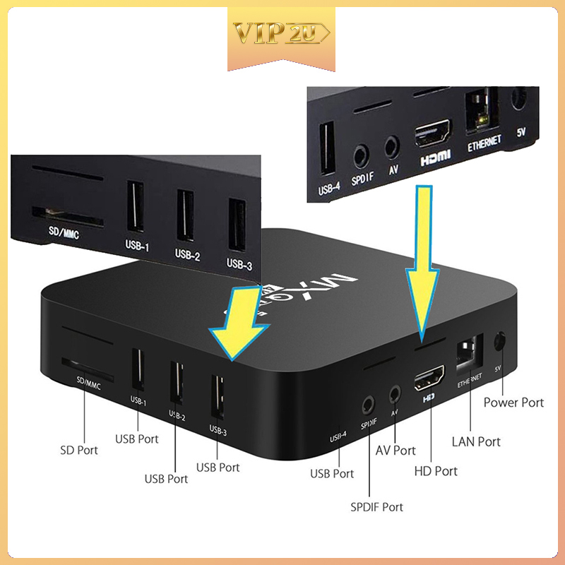 Thiết Bị Chuyển Đổi Tv Thường Thành Smart Tvpp2U Mxq Pro Tvbox Mxqpro 5g Android 4k 1g + 64g Android 7.1 / 10.1