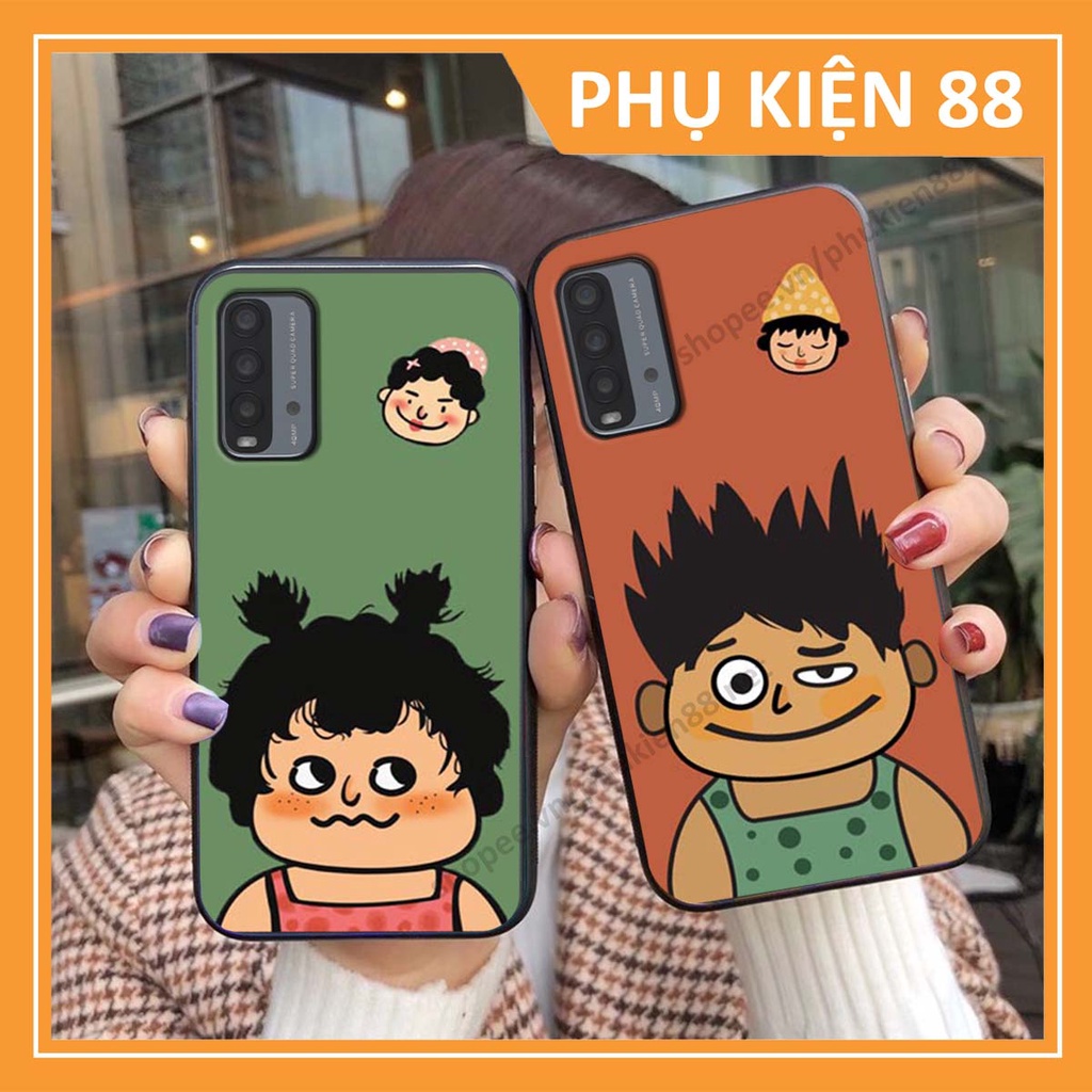 Ốp lưng Xiaomi Redmi 9T ốp điện thoại LineBear, bé tóc xù, hoa siêu đẹp