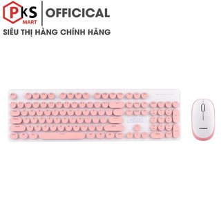Combo Chuột và Bàn Phím Không Dây Nút Tròn Xinmeng N520 Có 3 Màu Đen, Hồng, Xanh, Bảo hành 12 Tháng Lỗi Đổi Mới