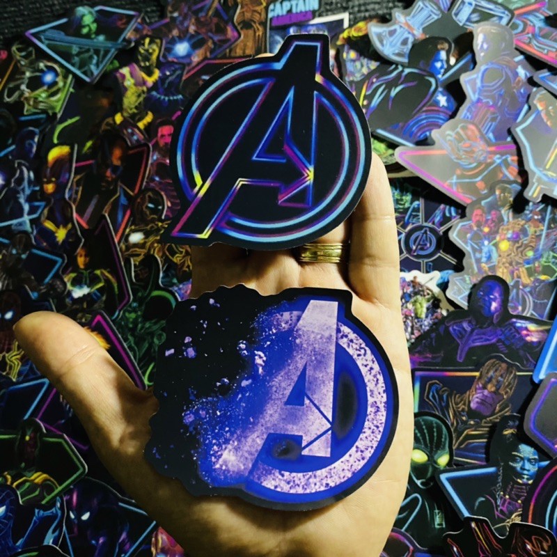 STICKER HÌNH DÁN MARVEL NEON PVC VINYL NHÁM CAO CẤP CHỐNG THẤM DÁN XE, NÓN BẢO HIỂM, VALI, LAPTOP...