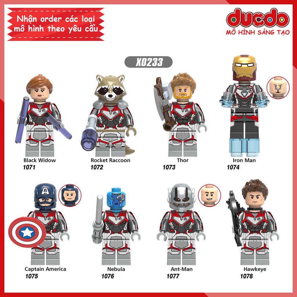 Minifigures biệt đội Avenger End Game full đồ Quantum Đồ chơi Lắp ghép Xếp hình Mô hình Mini Iron Man XINH 0233 EndGame