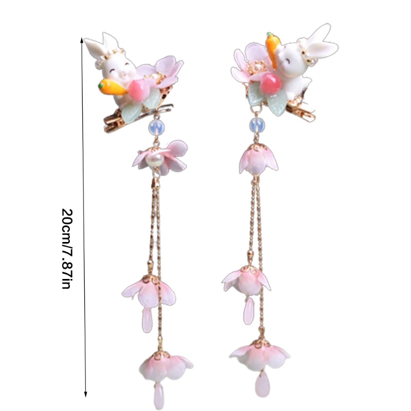 Trâm Cài Tóc Hình Thỏ Phong Cách Lolita Dễ Thương Cho Bé Gái
