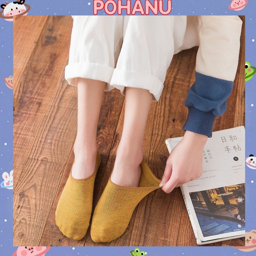 Tất cổ ngắn Pohanu nữ giấu tất thời trang phong cách hàn quốc rẻ TN124