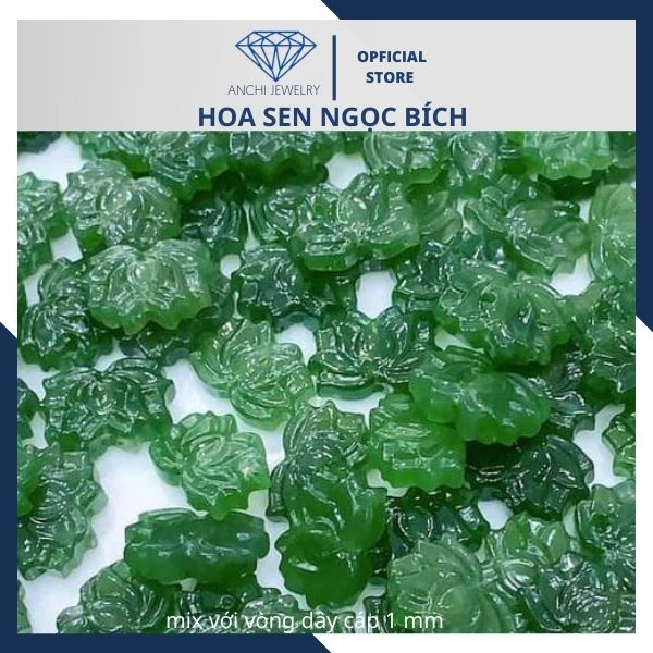 Cỏ 4 lá đá ngọc sơn thủy Anchi jewelry