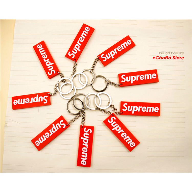 Móc khóa cao su Supreme | BigBuy360 - bigbuy360.vn