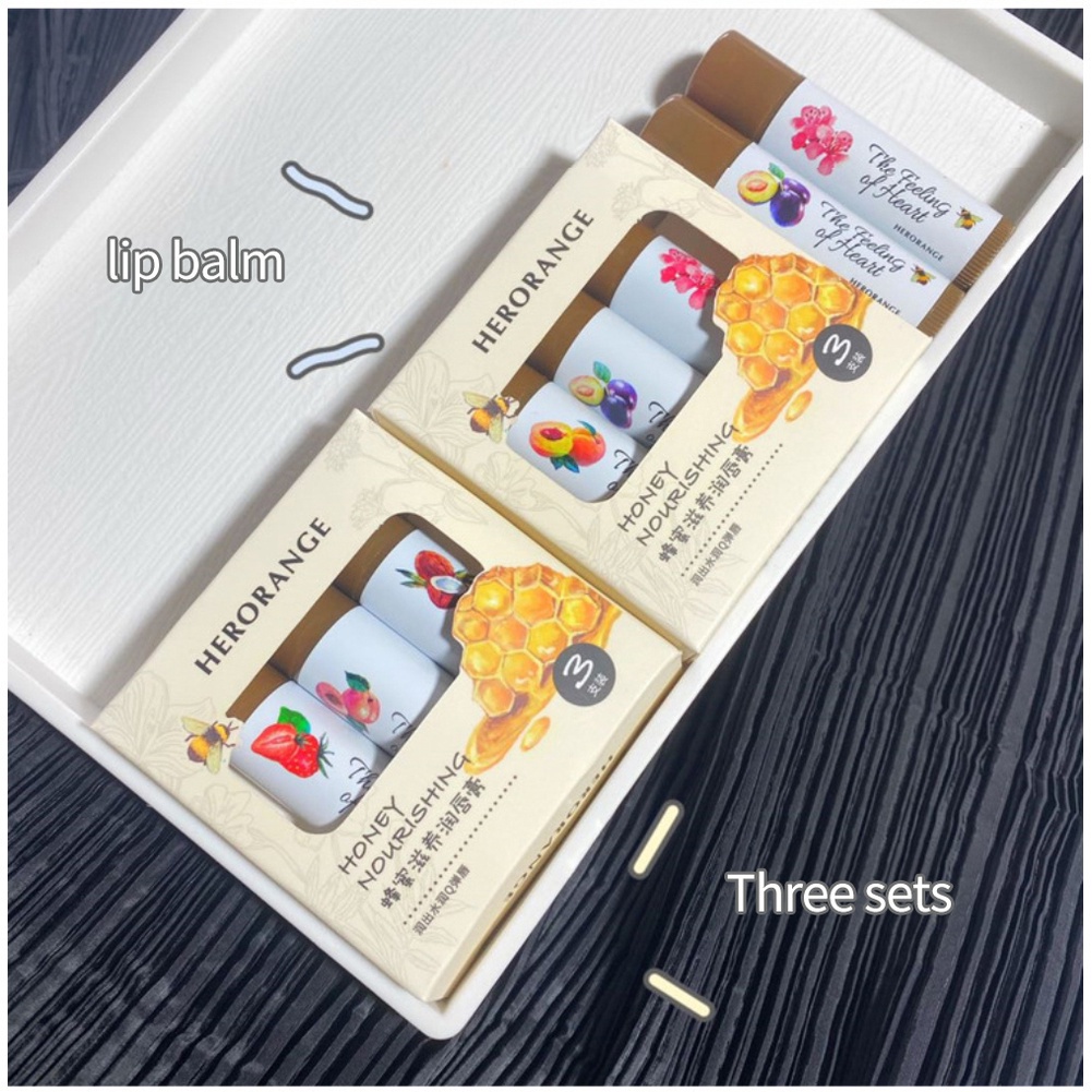 [Hàng mới về] Set 3 son môi herorange dưỡng ẩm cấp nước hiệu quả