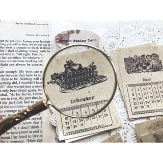 Sticker vintage lịch tháng