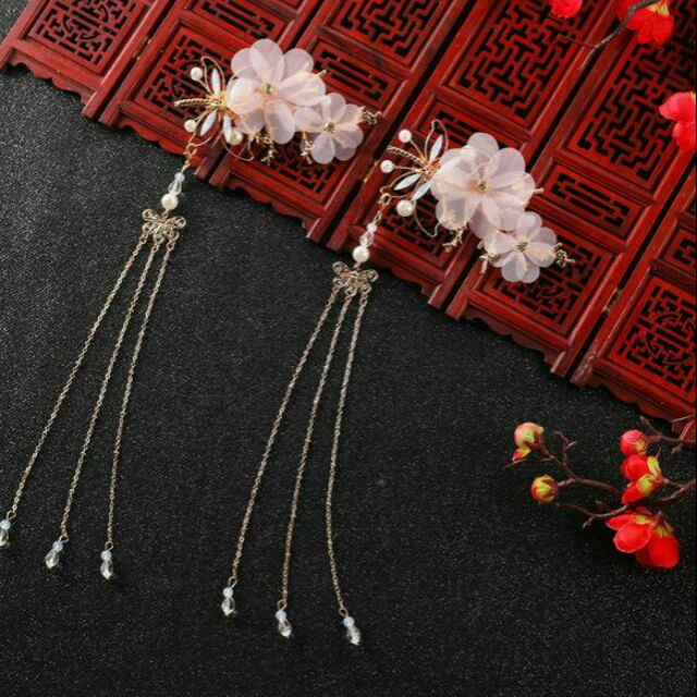 Kẹp tóc hoa phụ kiện tóc cổ trang