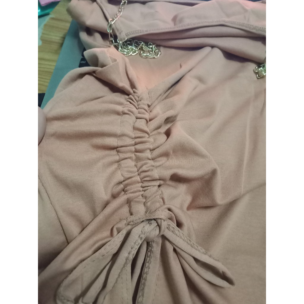 Đầm 2 dây xích ôm body rút dây xẻ đùi chất vải borip xịn sò Cam Kết hàng y hình chính chủ ( size dưới 53kg)