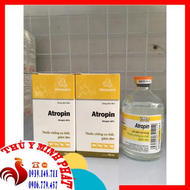 Atropin VMD 100ml - chống nôn - chỉ dùng trong thú y